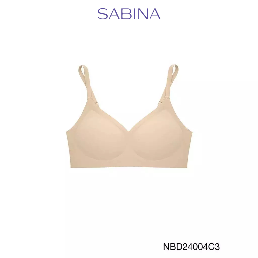 [Online Exclusive] (Set 3 ชิ้น) Sabina Perfect Bra Level 1 เสื้อชั้นใน ไร้โครง รหัส NBD24004C3 - สีเนื้อเข้ม