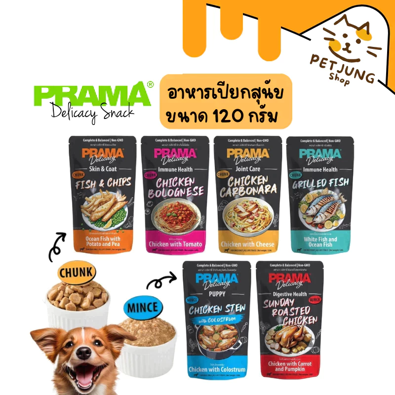 Prama อาหารเปียกสุนัข สูตร Complete and Balanced ขนาด 120 กรัม