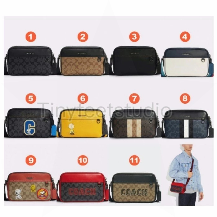 Graham Crossbody c4149 c4147 c4027 c4026 c4148 กระเป๋าสะพายข้าง กระเป๋าผู้ชาย กระเป๋ากล้อง หนังวัว  