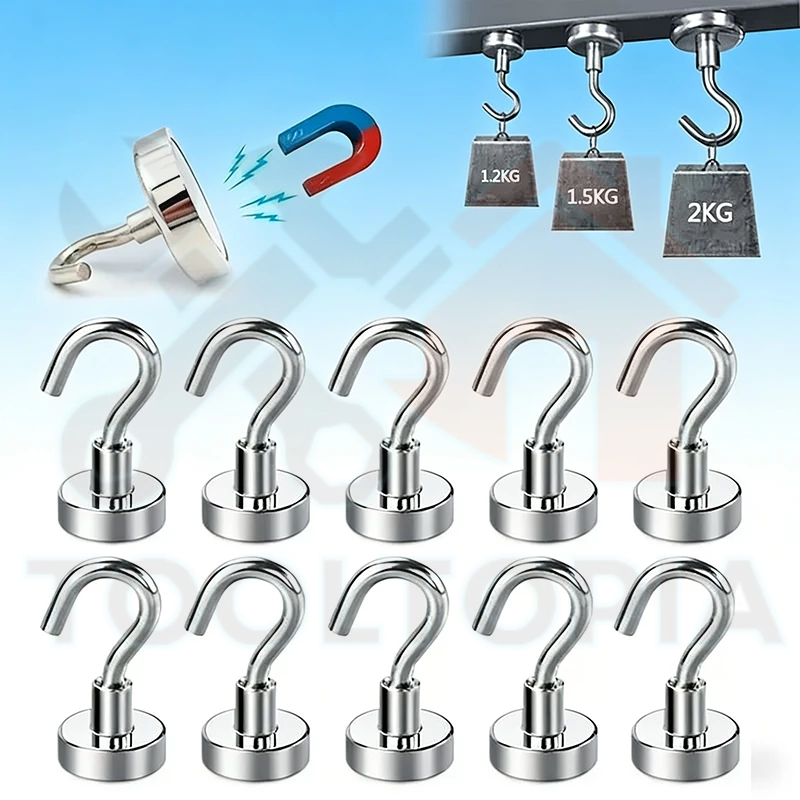 🛠️ตะขอแม่เหล็ก เคลื่อนย้ายได้ Hook Magnet แม่เหล็กแรงดึงดูดสูง ตะขอแขวนของ ที่แขวนของ