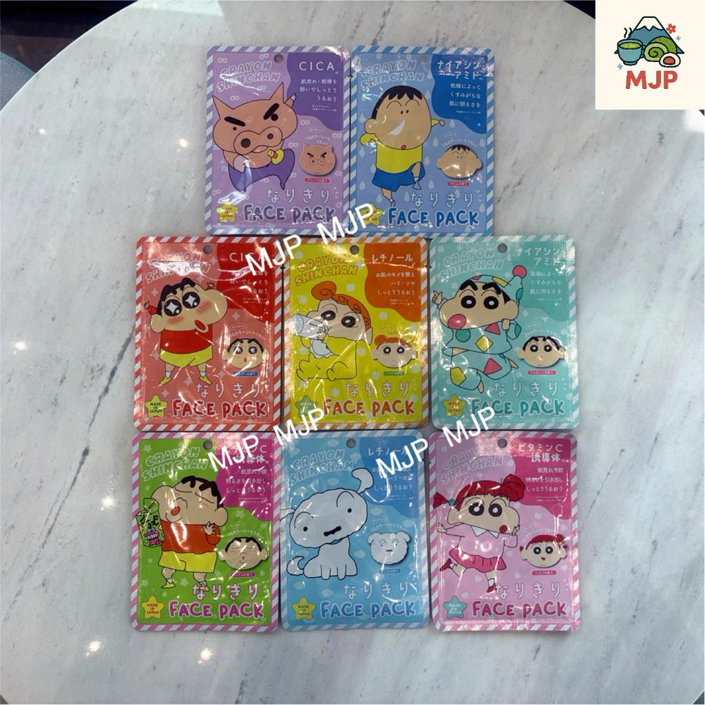 🌸🎀 🌸🎀 Crayon Chinchan Face Pack หน้าลายตัวการ์ตูนลิขสิทธิ์แท้จากญี่ปุ่น ✈️สินค้าพร้อมส่ง