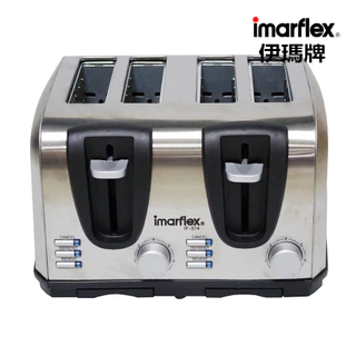 [เกรดบีราคาพิเศษ] Imarflex_Z_ เครื่องปิ้งขนมปัง 4 แผ่น สแตนเลส รุ่น IF-374(B)
