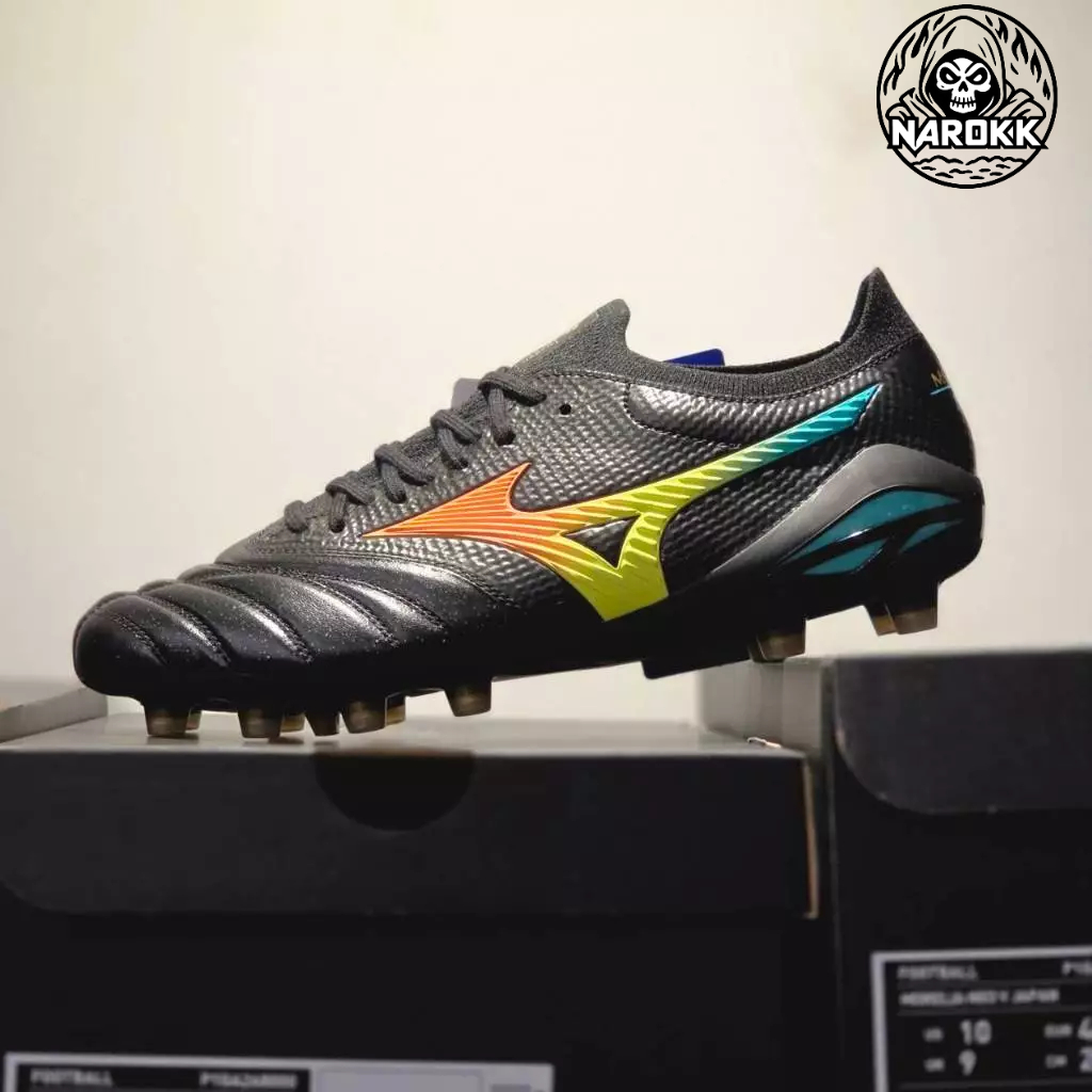 MORELIA NEO V BETA JAPAN FG เบต้า 5 ท็อป เจแปน ของแท้ 100% สีดำ - ส้มลาวา