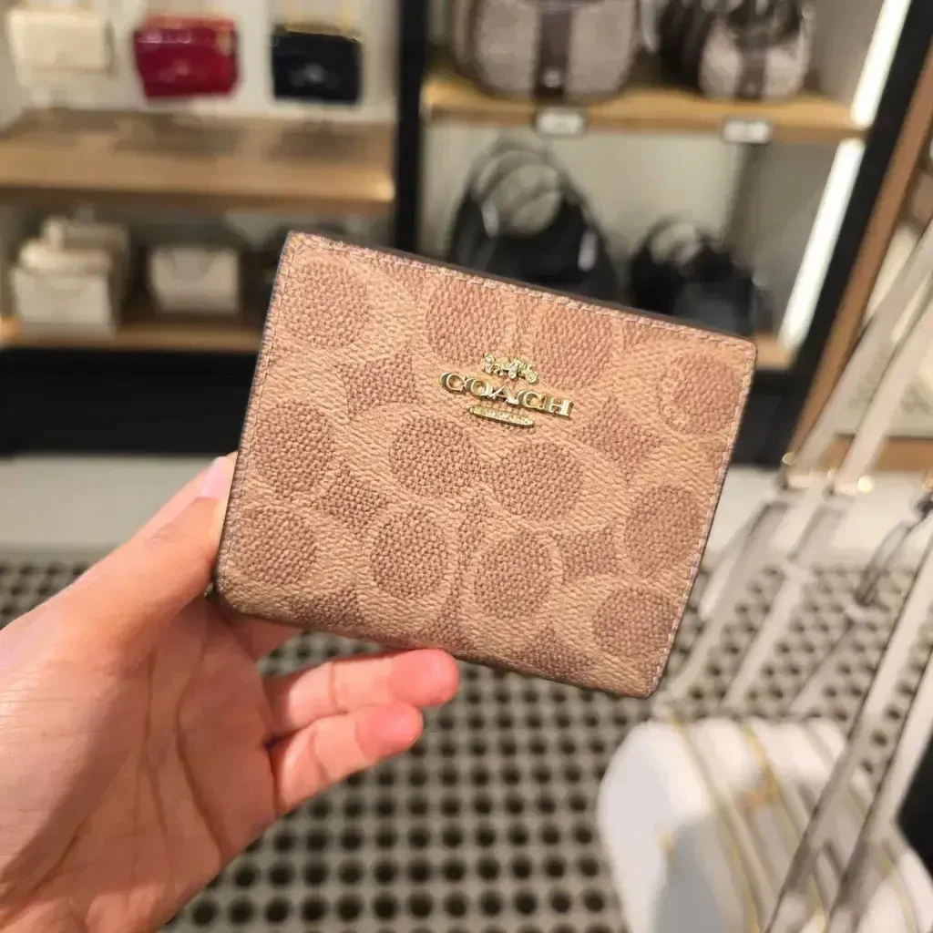Medium Wallet-CW789 (สไตล์คลาสสิก) กระเป๋าสตางค์ใบเล็ก กระเป๋าสตางค์ ผู้หญิง ช่องซิป ตัวล็อกแบบกด
