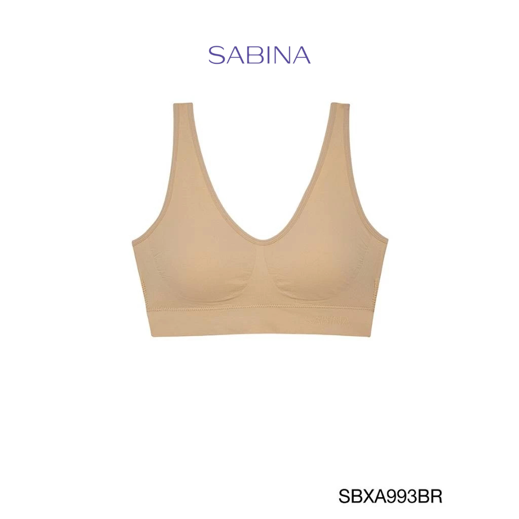 [Online Exclusive]  Sabina Habpy Lady Level 3 เสื้อชั้นใน ไร้โครง รหัส SBXA993BR - สีน้ำตาล