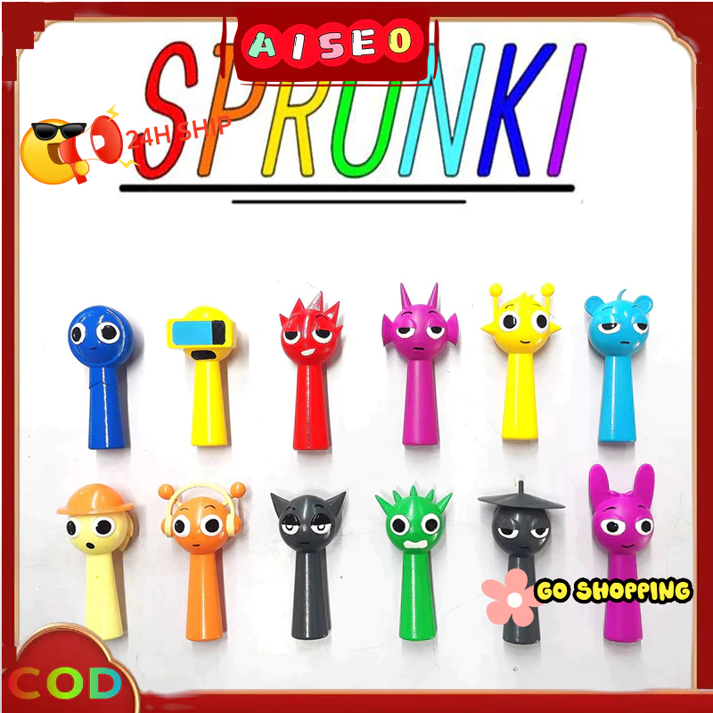 【ส่งจากไทย】12 ชิ้น Sprunki Incredibox คอสเพลย์ อะนิเมะ าของเล่นสําหรับของขวัญ Sprunki Plush ของขวัญคริสต์มาส