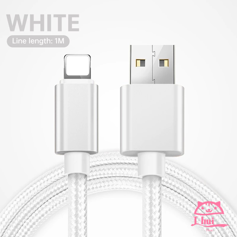 Wuju สายชาร์จไนล่อนถัก 90 องศา ยาว 1 ม. 2 ม. ชาร์จเร็ว สําหรับ Apple iPhone