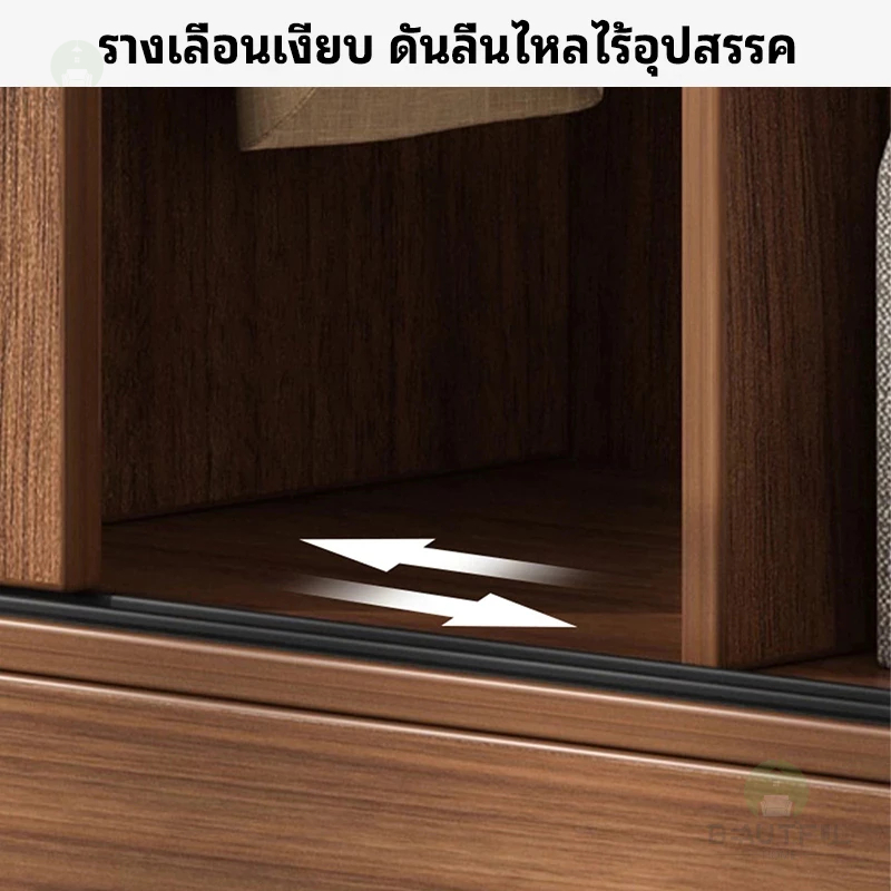 ตู้เสื้อผ้าแบบเลื่อนหลายรูปแบบระดับสูง เหมาะสำหรับใช้ในห้องนอนของครอบครัว มีขนาด 80/100/120/140 เซนติเมตร - รูปที่ 7