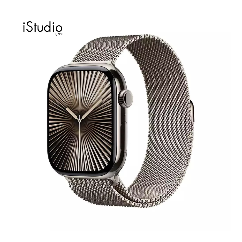 Apple Watch Series 10 GPS+Cellular Titanium Case สาย Milanese Loop I iStudio by SPVi