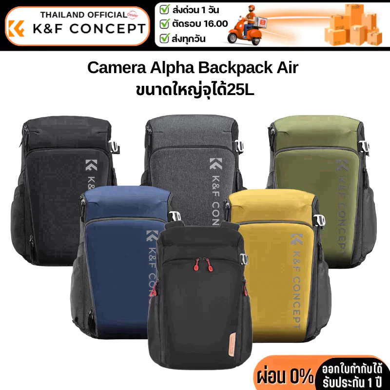 กระเป๋ากล้อง K&F Alpha Series Vintage Backpack 25L