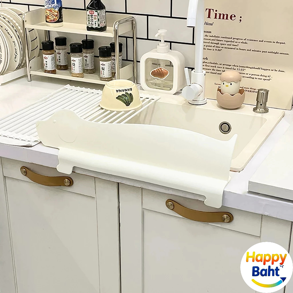 แผ่นกั้นอ่างล้างจาน แผ่นซิลิโคน กันน้ำกระเด็น สำหรับ อ่างล้างจาน แผ่นกันน้ำกระเด็น สำหรับห้องครัว - รูปที่ 2