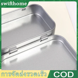 🟢COD 95*60*20 มม.โลหะดีบุกพลิกกล่องเก็บกรณีออแกไนเซอร์สําหรับเหรียญลูกอมคีย์