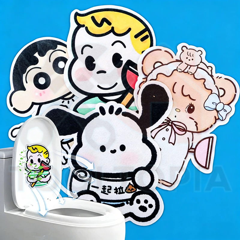 🧲COD สติกเกอร์ดับกลิ่นห้องน้ำ กาวในตัว สติ๊กเกอร์ดับกลิ่นและเก็บกลิ่นหอม ตกแต่งห้องน้ำ การ์ตูน