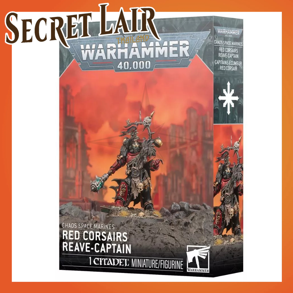 WARHAMMER 40000 : CHAOS SPACE MARINE	RED CORSAIRS REAVE-CAPTAIN Red Corsairs Reave-Captain [SECRETLAIR]