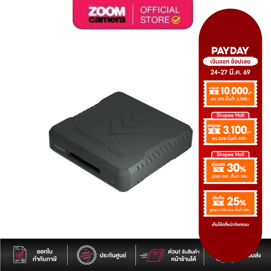 ProGrade Digital CFexpress Type B / Type A USB 4.0 Single-Slot Card Reader (ประกันศูนย์ 2 ปี)