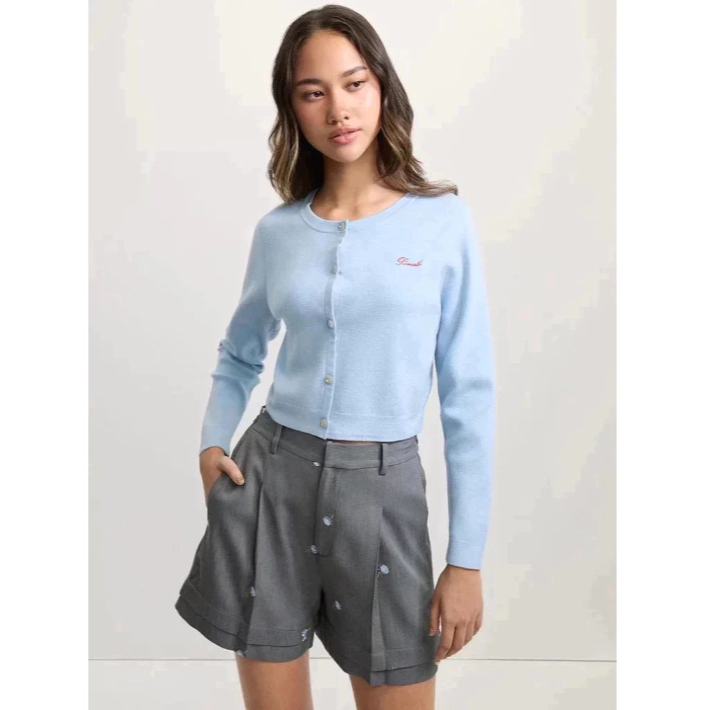 [Pomelo] คาร์ดิแกนทรงครอป / Cropped Cardigan