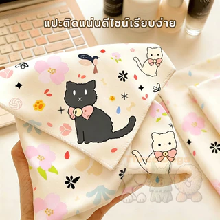 ThreeDogs PET ผ้าห่อตัวแมวเนื้อนุ่ม ป้องกันข่วน ดิ้นไม่หลุด สำหรับตัดเล็บอาบน้ำ ดูแลลูกแมวหลังอาบน้ำ