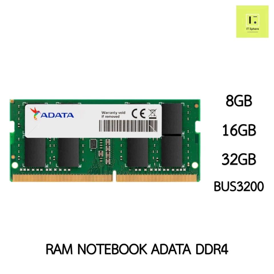 แรมโน๊ตบุ๊ค DDR4 8GB 16GB 32GB BUS3200 3200 ADATA แรม โน๊ตบุ๊ค sodim sodimm so dim so dim RAM  NOTEB