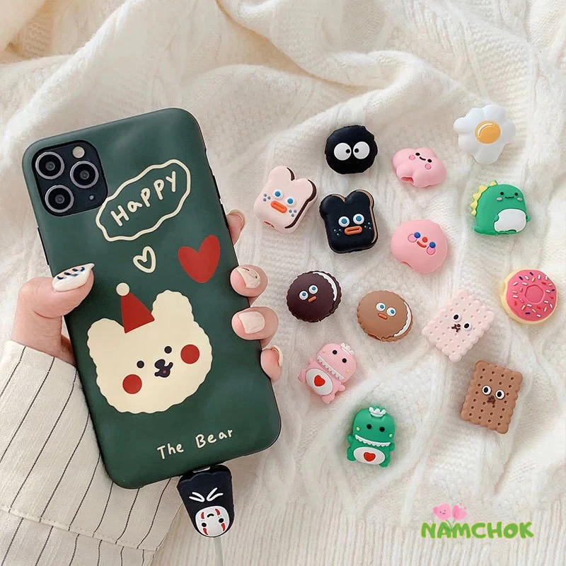 【NK】ฝาครอบป้องกันสายเคเบิลข้อมูลการ์ตูนมอนสเตอร์ตัวน้อยปลอกซิลิโคนตัวจัดระเบียบสายไฟซิลิโคนฝาครอบป้องกันสายข้อมูล thumbnail 3