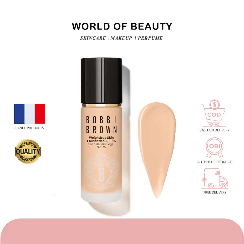 ส่งฟรี/แท้ รองพื้น Bobbi Brown Weightless Skin Foundation 30ml SPF15 รองพื้นบอบบี้บราวน์ รองพื้นเนื้อบางเบา ไม่หนักหน้า
