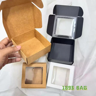 🍭 กล่องไดคัท หูช้าง กระดาษคราฟท์ หนา350แกรม ใส่ของขวัญ เครื่องประดับ ใส่บราวนี่ แบบมีหน้าต่าง และแบบทึบ พร้อมส่ง
