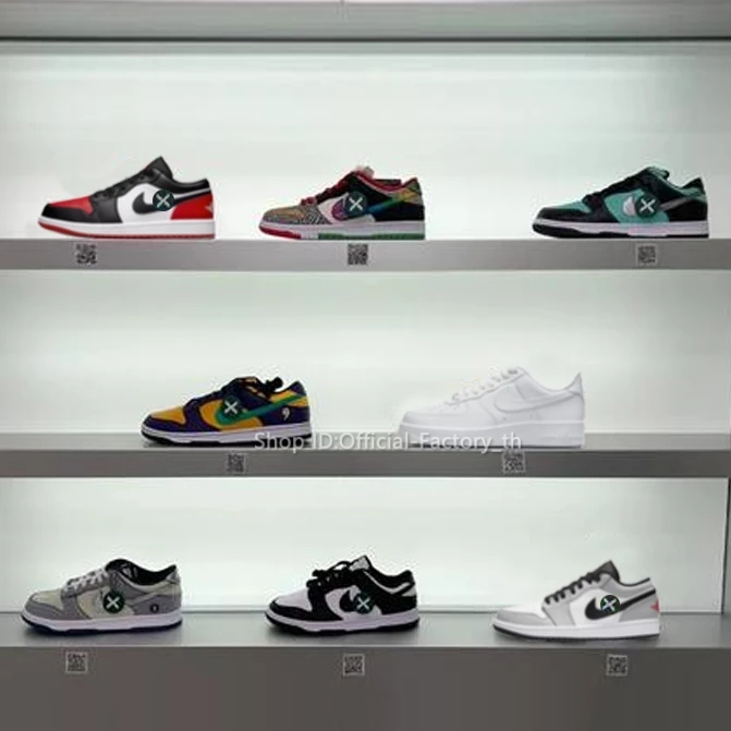 แจกถุงเท้าฟรีN.l.K.Ё☆e.g รองเท้าผ้าใบหุ้มส้นต่ำ 100% Authetic☆PANDA/F0R·CE 1/J0R·DAN 1 ผู้ชายผู้หญิง