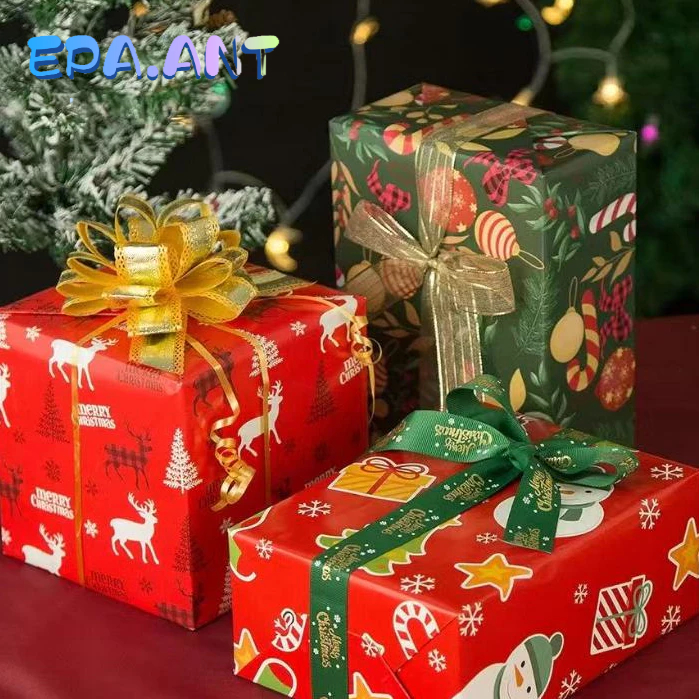 🟢ตรงปก🟢 กระดาษห่อของขวัญ Christmas  มีให้เลือกมากกว่า 20 ลาย) กระดาษห่อดอกไม้ ตกแต่งงาน DIY ต่างๆ