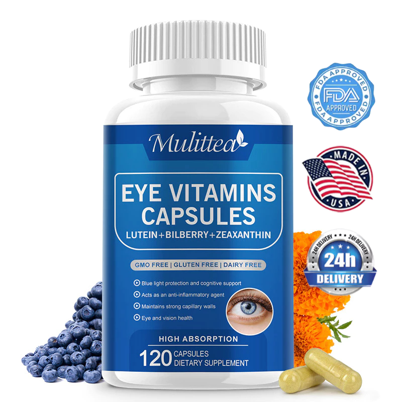 ลูทีนแคปซูล Lutein ลูทีน Zeaxanthin Bilberry สารสกัดจากผลไม้สนับสนุนสุขภาพตาวิตามินบรรเทาความเมื่อยล้าตา