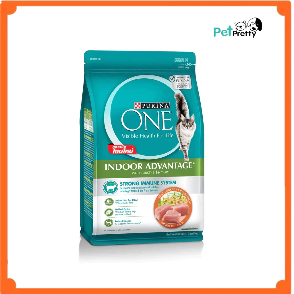 PURINA ONE Indoor Advantag เพียวริน่าวัน อาหารเม็ดแมวโตเลี้ยงในบ้าน ขนาด 10 kg.