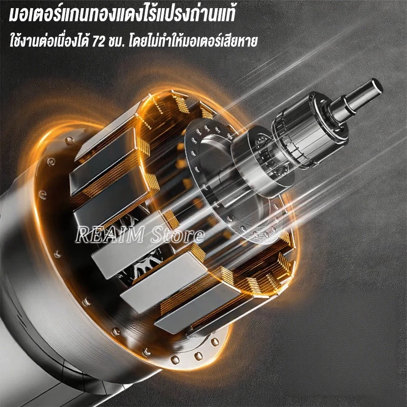 REAIM เครื่องฉีดน้ำแรงดันสูง ปรับแรงดันน้ำได้ มีโรลม้วนสายในตัว ปืนฉีดน้ำ35cm(ยาว) ระดับอุตสาหกรรม - รูปที่ 5