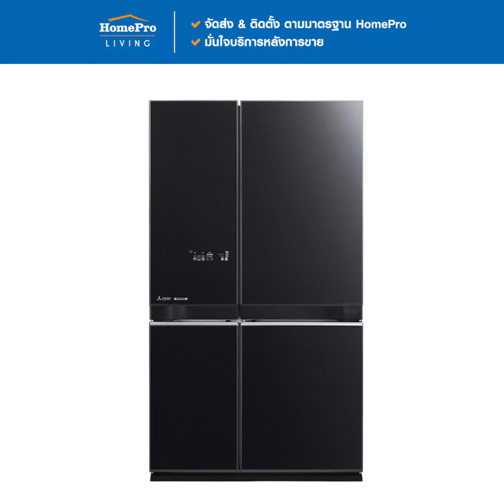HomePro ตู้เย็น MULTI DOOR  MR-LA65EY-GBK 20.5 คิว กระจกดำ แบรนด์ MITSUBISHI