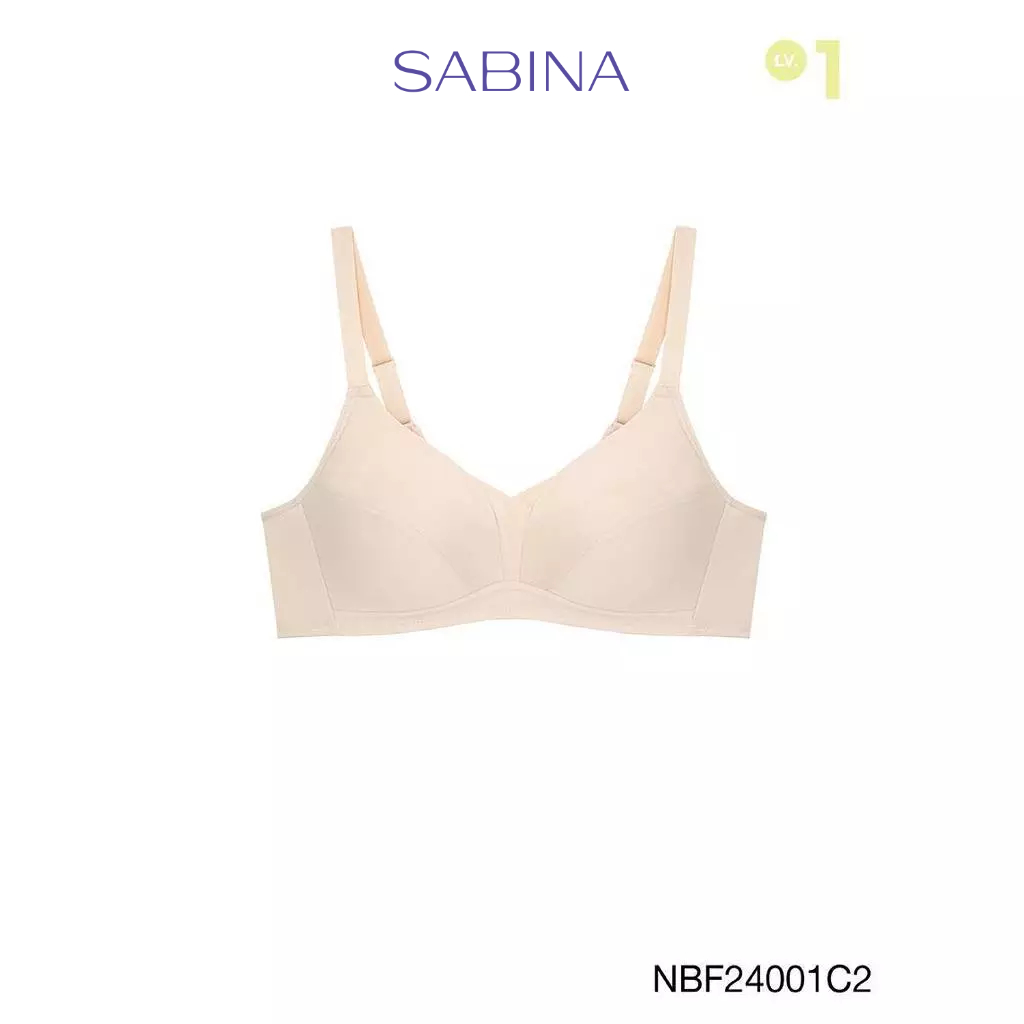 [Online Exclusive]  Sabina Forever Young Level 1 เสื้อชั้นใน ไร้โครง รหัส NBF24001C2 - สีเนื้ออ่อน