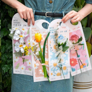 🧲COD กระดาษใส่ดอกไม้ 5 ดอก การ์ดใส่ดอกไม้ กระดาษรองช่อดอกไม้…