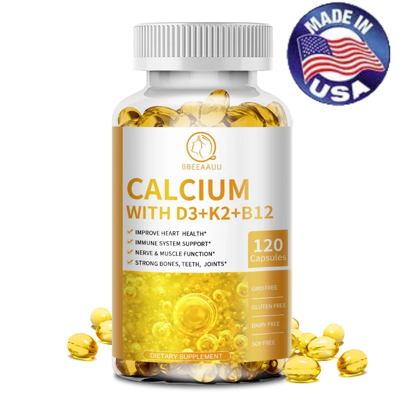 ✨BEAU Calcium แคลเซียม + D3 + K2 + B12 แคปซูล , Vitamin วิตามิน D3,วิตามิน K2,วิตามิน B12,เสริมภูมิค