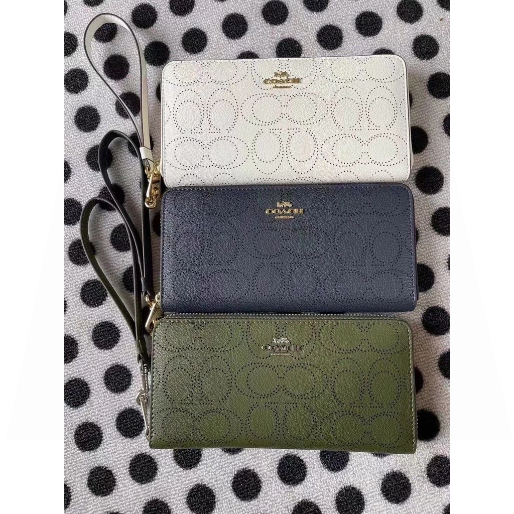 Long Zip Around Wallet-C4715 กระเป๋าผู้หญิง กระเป๋าสตางค์แฟชั่นทรงยาว ทรงคลาสสิค เจาะรู Z77V58X3