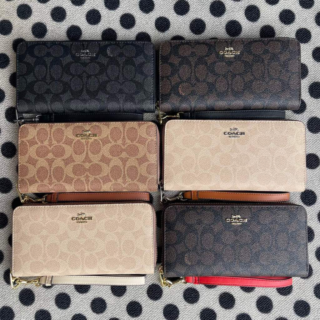 Long Zip Around Wallet CW778 กระเป๋าสตางค์ยาว กระเป๋าสตางค์ ผู้หญิง ซิป พร้อมสายคล้องข้อมือ Z77V58X3