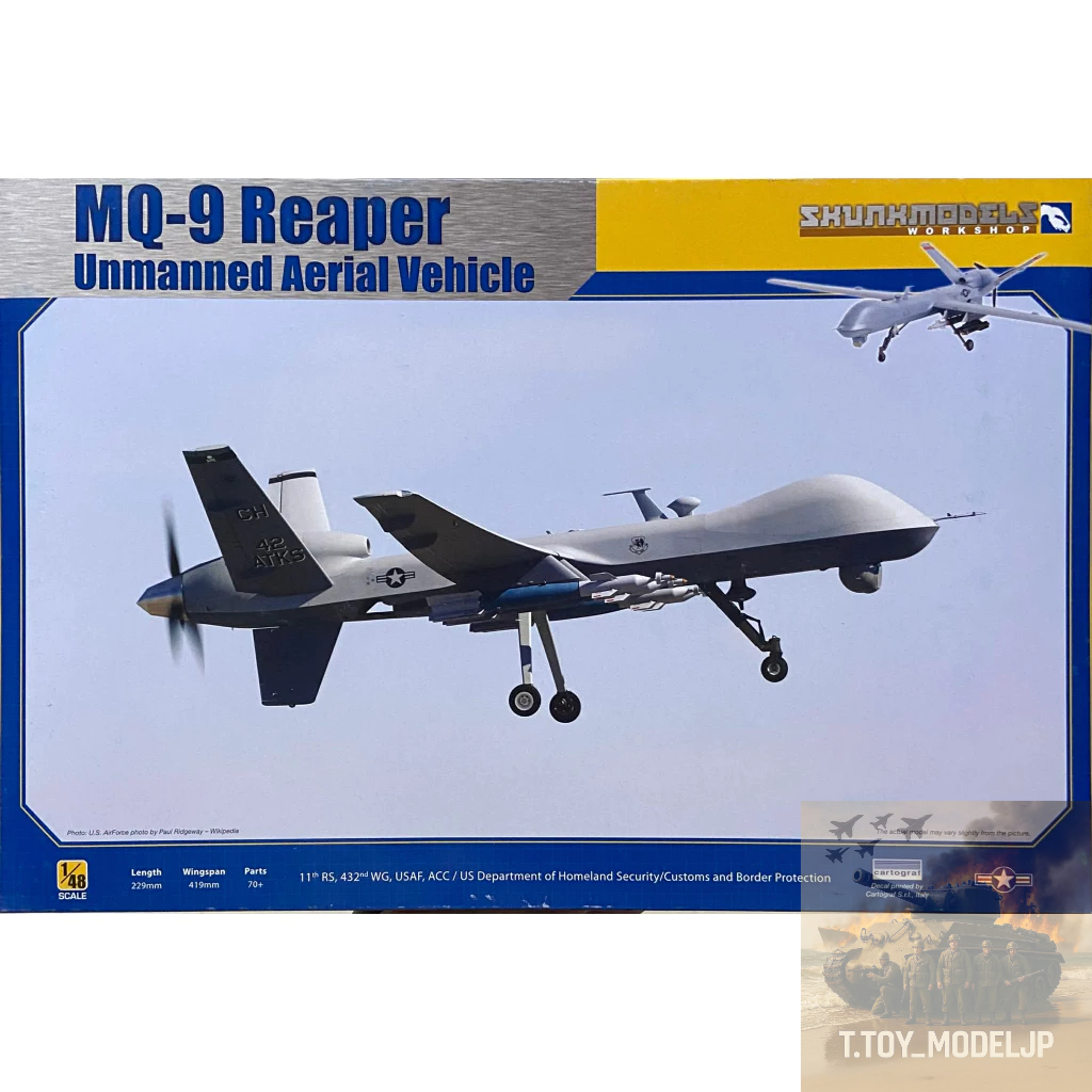 SkunkModels Workshop 1/48 MQ-9 Reaper Unmanned Aerial Vehicle โมเดลเครื่องบินรบ เครื่องบินรบ เครื่อง
