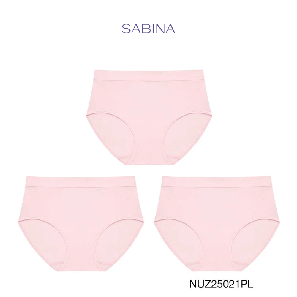 [Online Exclusive] (Set 3 ชิ้น) Sabina Panty Zone Seamless Series กางเกงในทรงเอวสูงปานกลาง รหัส NUZ25021PL สีชมพู