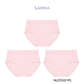 [Online Exclusive] (Set 3 ชิ้น) Sabina Panty Zone Seamless Series กางเกงในทรงเอวสูงปานกลาง รหัส NUZ25021PL สีชมพู