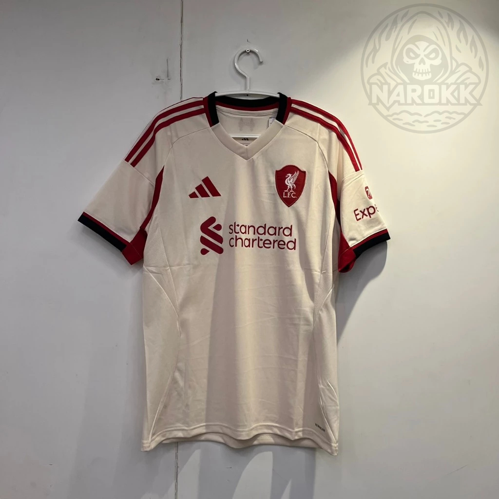 Liverpool สีครีมแดง away(แฟนบอล)