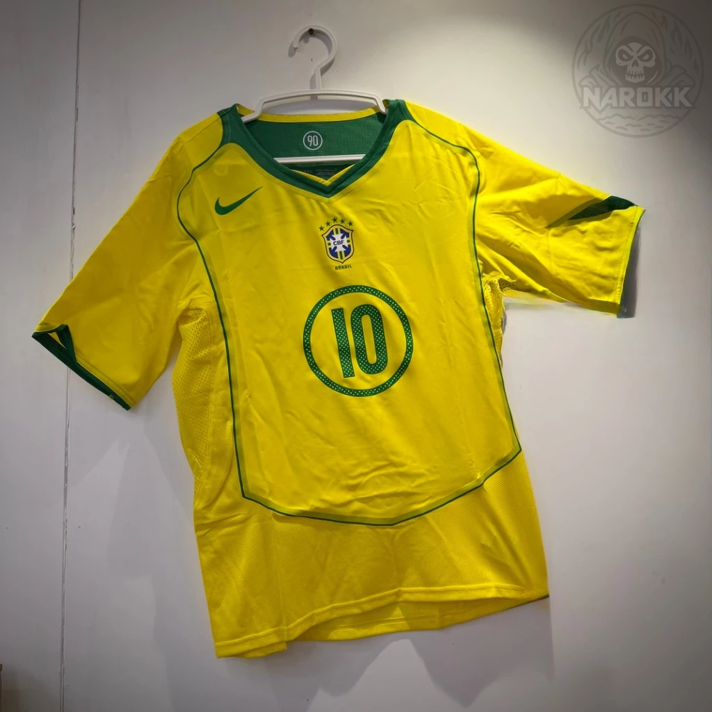 BRAZIL 2004 RE ISSUE JERSEY สกรีน RONALDINHO 10