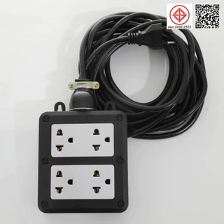 ChargeHubสายไฟ 2x2.5 ปลั๊กไฟ 10 เมตร สายไฟ VCT ปลั๊กบล็อคยาง 4 ช่อง แท้ ปลั๊กสนาม 5 เมตร 10 เมตร 20 เมตร รองรับพลังงานส