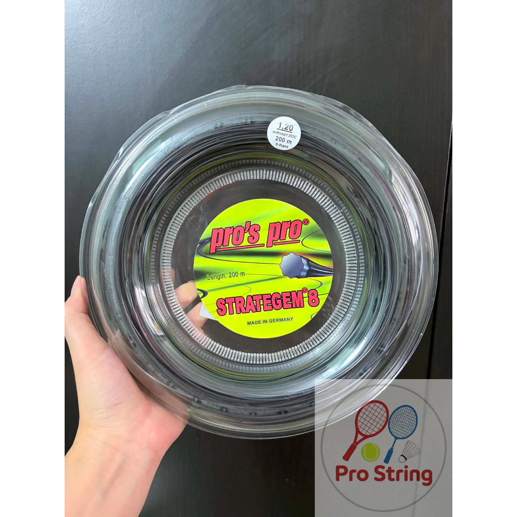 เอ็นเทนนิส Pros Pro Strategem 8 เอ็น8เหลี่ยม ฟีลชัด สปินดี คอนโทรล Tennis String (ตัดแบ่ง6.2M/12.4M)