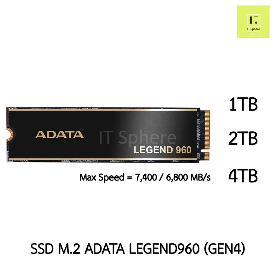 GEN4 ADATA LEGEND960 M2 NVMe 1TB 2TB 4TB SSD M.2 LEGEND 960 เอสเอสดี เอ็มดอททู เจน4 gen 4