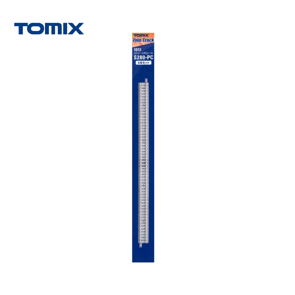[N] <มือหนึ่ง> TOMIX 1012 Fine Track Straight PC Track S280-PC (Set of 4)