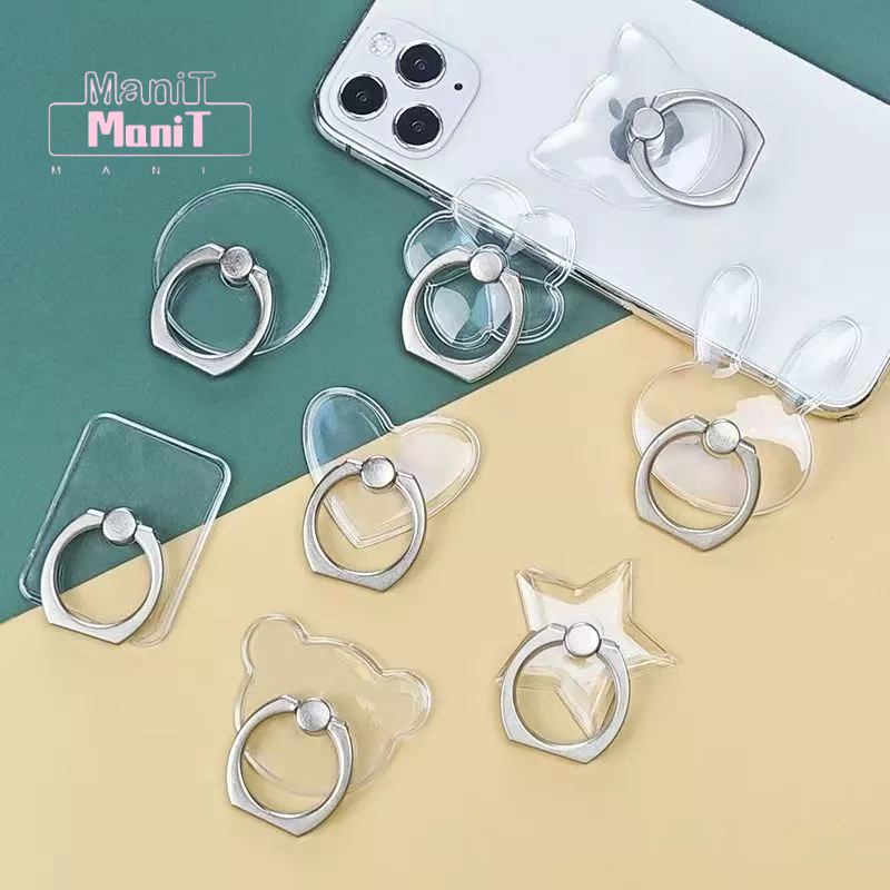 [MTech]iRing แหวนยึดโทรศัพท์ ที่จับนิ้วโทรศัพท์โปร่งใส  ขาตั้งหมุน 360° ที่กั้นโทรศัพท์แบบพกพา ใช้ได้กับทุกแบรนด์