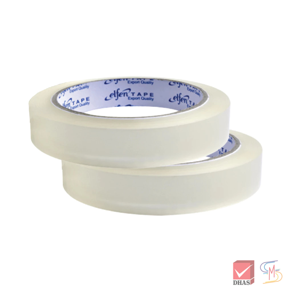 Elfen เทป เทปใส เทปกาว แกน 3 นิ้ว ขนาด 18 มม x 72 หลา จำนวน 1 ม้วน