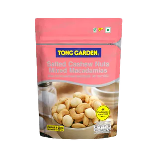 Tonggarden มะม่วงผสมแมคคาเดเมียร์อบเกลือ 130 กรัม (ซิป)