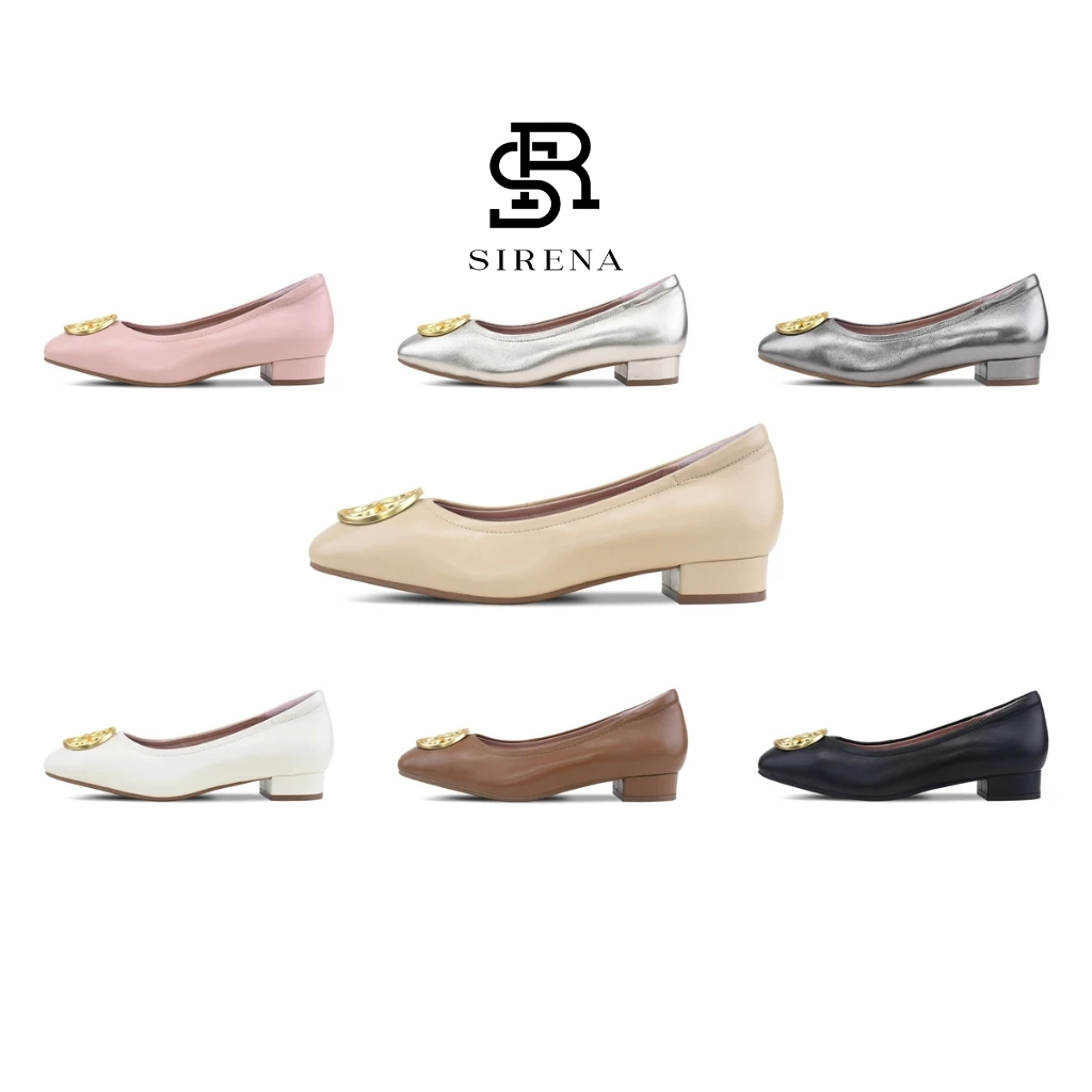 SIRENA รองเท้าหนังแท้ ส้น 0.86 นิ้ว รุ่น EVERLYN | รองเท้าคัทชูผู้หญิง