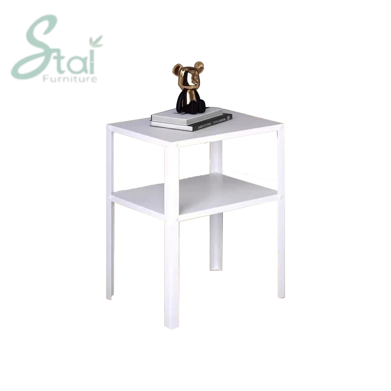 โต๊ะข้างเตียง เหล็กดัด โต๊ะวางของ มี 4 สี ตู้ข้างเตียง Bedside table - รูปที่ 7